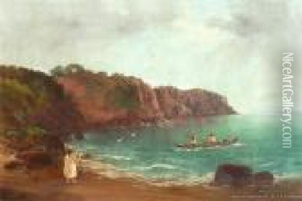 Arrival Of The Waka Oil Painting - Charles Henry Howorth