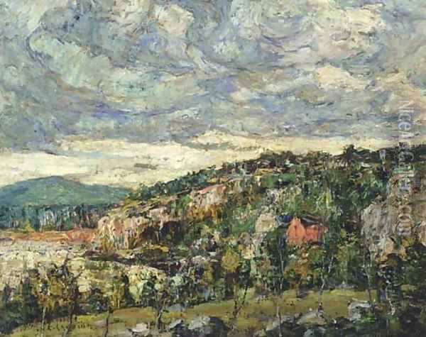 Blue Hill, Maine Oil Painting - Ernest Lawson