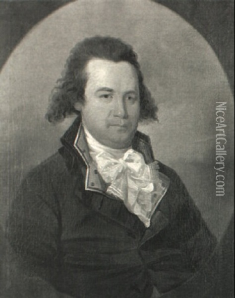 Portrait Of A Boston Gentleman Oil Painting - John Johnston