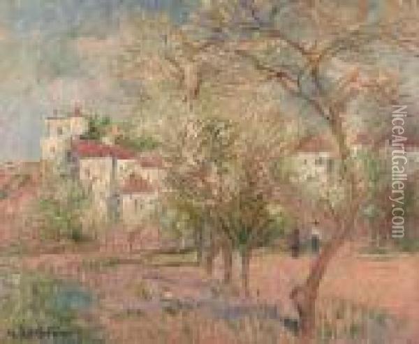 Pruniers En Fleurs Oil Painting - Gustave Loiseau