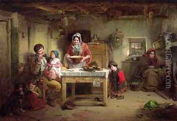 Home and the Homeless Oil Painting - Thomas Faed