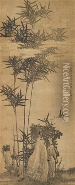 Bamboo Oil Painting -  Zhang Yi