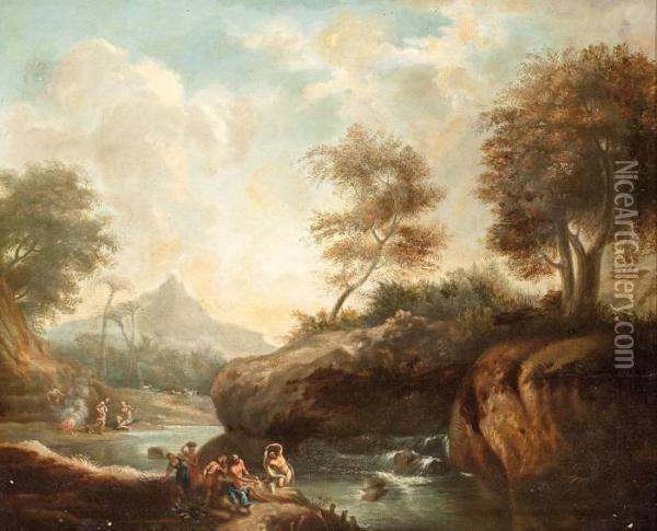 Paisaje Oil Painting - Gaspard Dughet Poussin