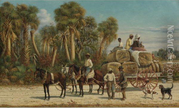 The Cotton Wagon Oil Painting - William Aiken Walker