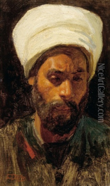 Ein Araber Oil Painting - Carl Leopold Mueller