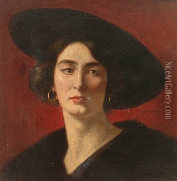 Weiblicher Kopf Oil Painting - Oswald Gottfried