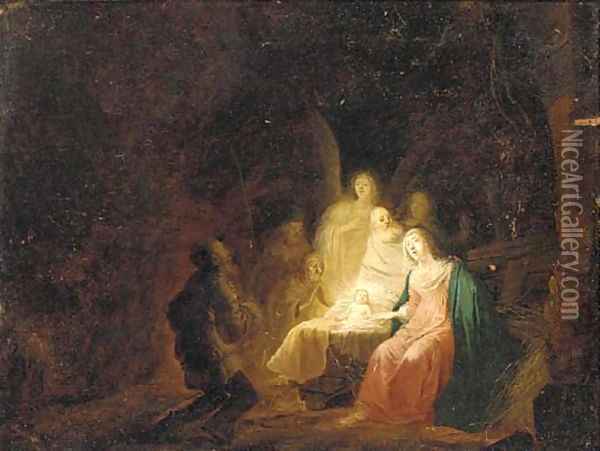 The Adoration of the Shepherds Oil Painting - Jacob Willemsz. De Wet