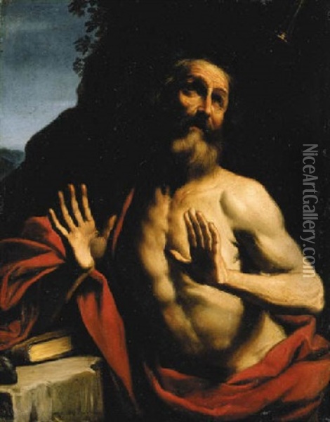 The Vision Of Saint Jerome Oil Painting -  Guercino