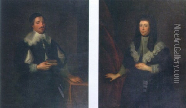 Sir John Burgoyne Bart Oil Painting - Cornelis Jonson Van Ceulen