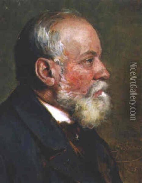 Portrait Eines Soignierten, Bartigen Herren Oil Painting - Eugen von Blaas