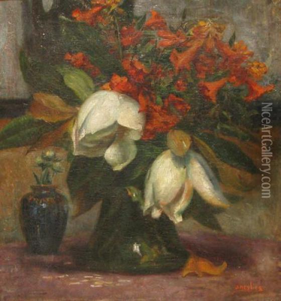 Vase Cu Flori Oil Painting - Jean Neylies