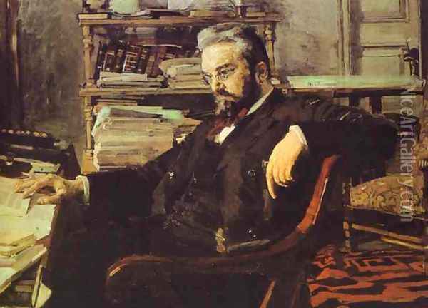 Portrait of a Businessman K. Artsybushev. 1895-1896 Oil Painting - Mikhail Aleksandrovich Vrubel
