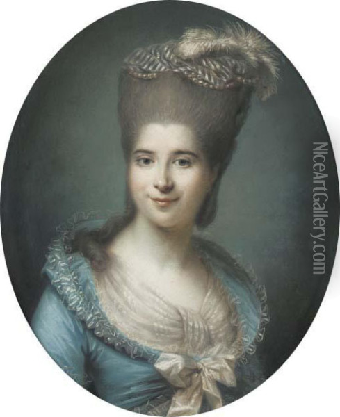 Portrait Of Madame Antoine Seguier, Nee Vastal Oil Painting - Alexandre Kucharski