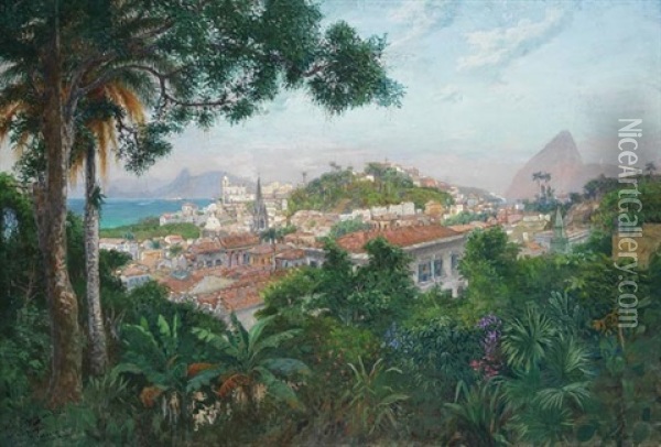 Rio De Janeiro Oil Painting - Hans (Johannes) Bohrdt