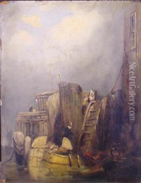 Fishing Port Oil Painting - William Clarkson Stanfield
