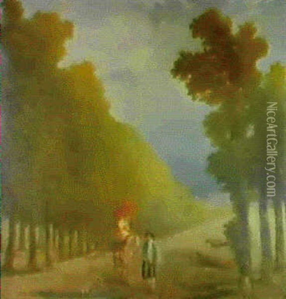 L'allee Cavaliere Oil Painting - Hubert Robert