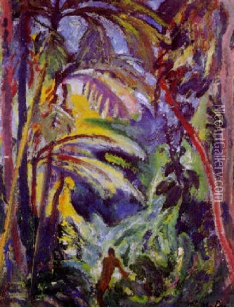 Wald In Caieiras Oil Painting - Leo Putz