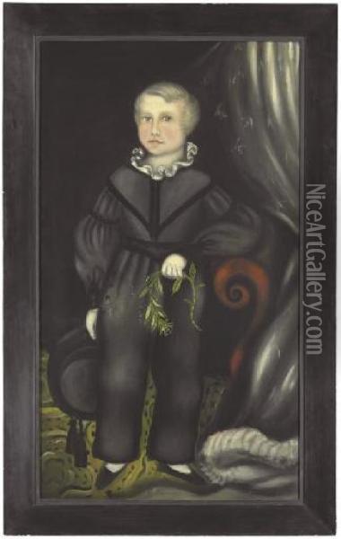 Portrait Of A Boy Oil Painting - John Bradley
