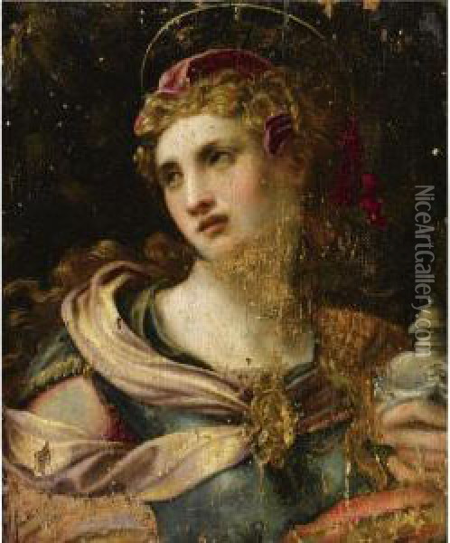 Maddalena Oil Painting - Michele di Ridolfo del Ghirlandaio (see Tosini)