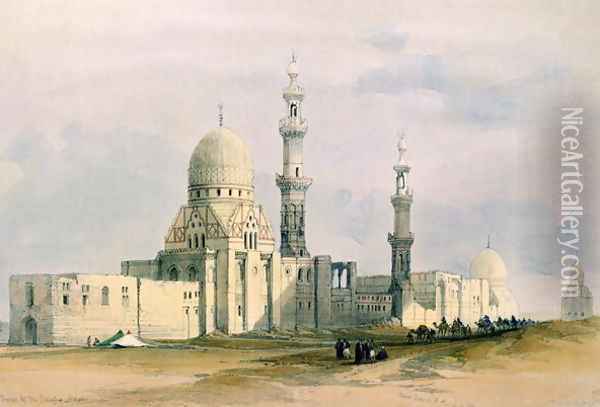 Tomb of Sultan Qansuh Abu Said, 1499, in the Eastern Cemetery or Tombs of the Caliphs, Cairo, from Egypt and Nubia, Vol.3 Oil Painting - David Roberts