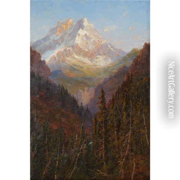 Mount Timpanogos, North Face Oil Painting - John Fery
