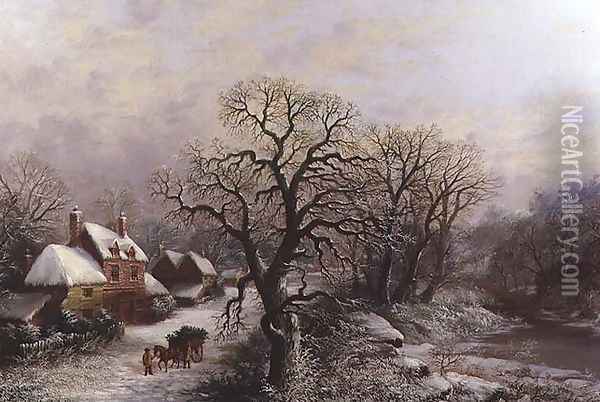 The Holly Cart Oil Painting - William Oliver Stone