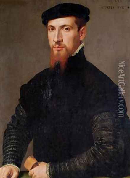 Portrait of Simon Renard 1513-73 1553 Oil Painting - Giacomo Antonio Moro