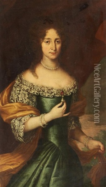 Portrat Einer Dame Mit Perlschmuck Oil Painting - Nicolaes Maes