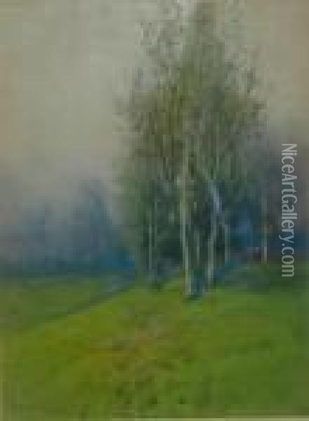 Paesaggio Con Alberi Oil Painting - Rocco Lentini