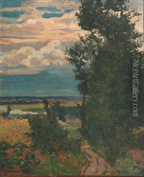 Chemin Creux Oil Painting - Armand Guillaumin