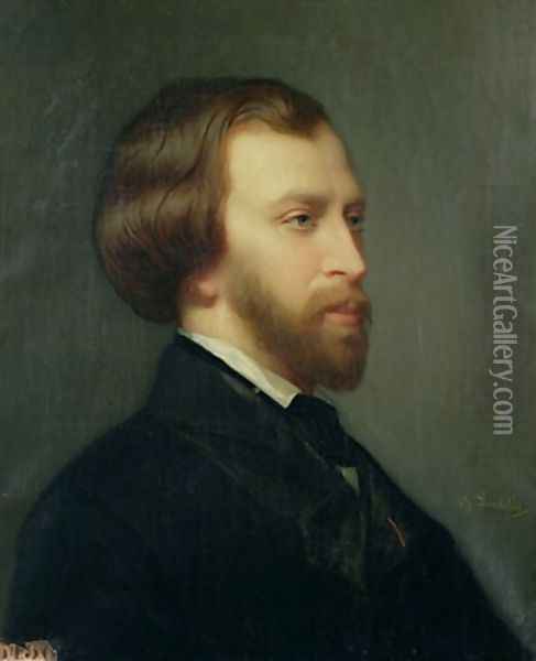 Portrait of Alfred de Musset 1810-57 Oil Painting - Charles Landelle