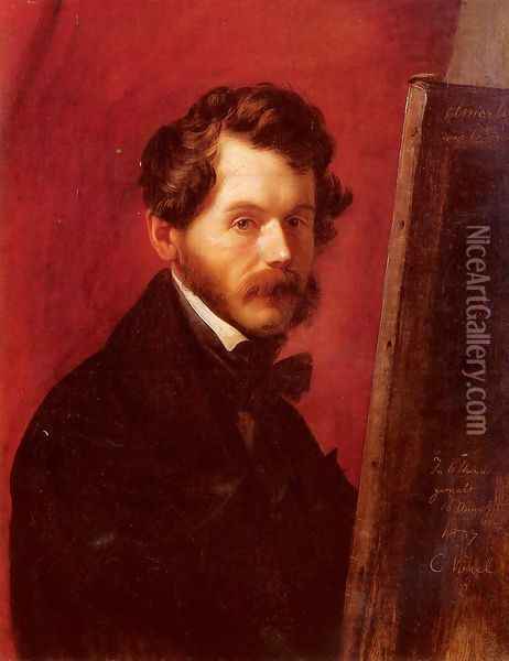 Portrait Of Friedrich von Amerling Oil Painting - Carl Christian Vogel von Vogelstein
