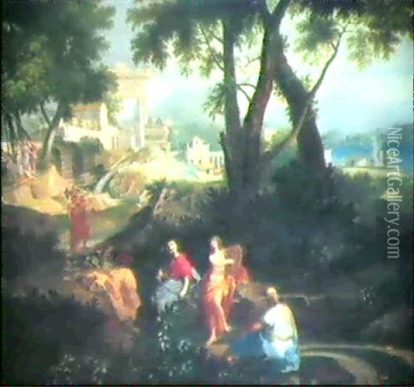 Orpheus Und Eurydike Oil Painting - Jan Frans van Bloemen