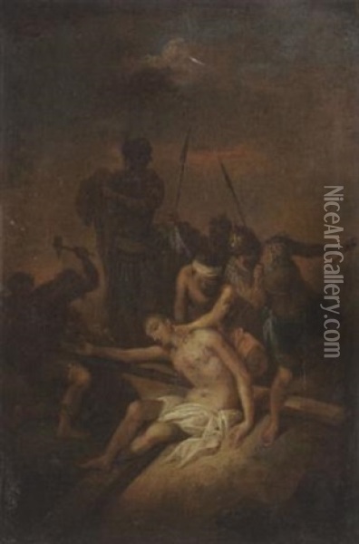 Kreuzigung Jesu Oil Painting - Johann Conrad Seekatz