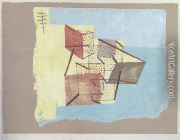 Bebautes Ufer Oil Painting - Paul Klee