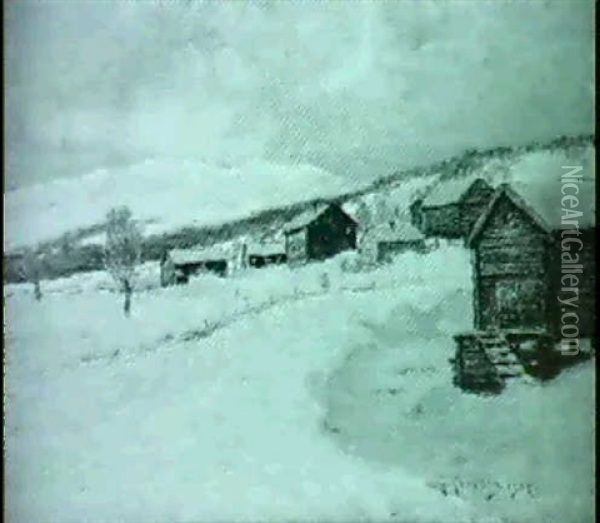 Vinter,norrland Oil Painting - Anton Genberg