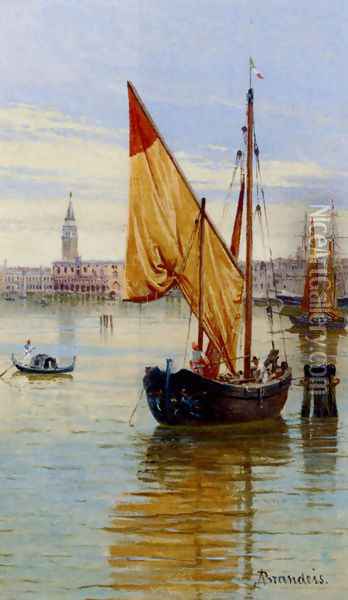 Barca Da Pesca, Venezia Oil Painting - Antonietta Brandeis