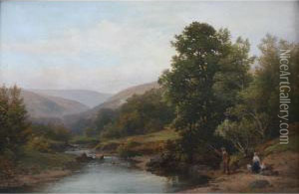 On The Teign Oil Painting - William Williams