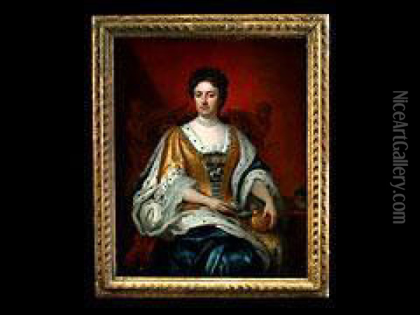 Bildnis Der Englischen Konigin Queen Anne Oil Painting - Sir Godfrey Kneller