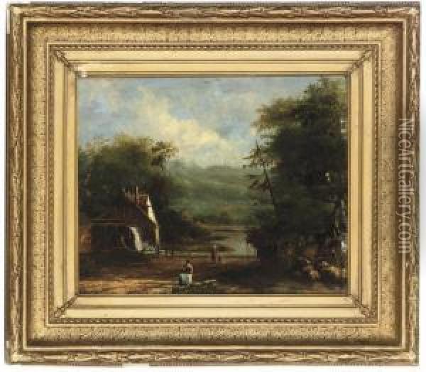The Watermill Oil Painting - Cornelis Lieste