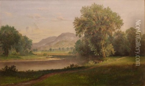Landscape, 1873 Oil Painting - Daniel Charles Grose