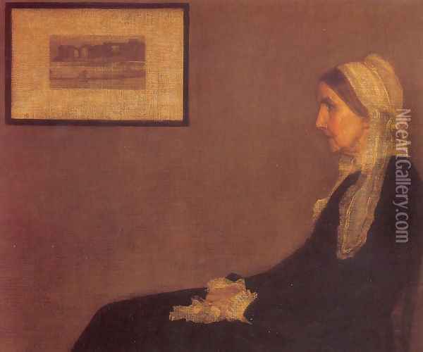 Portrait of his Mother Oil Painting - James Abbott McNeill Whistler