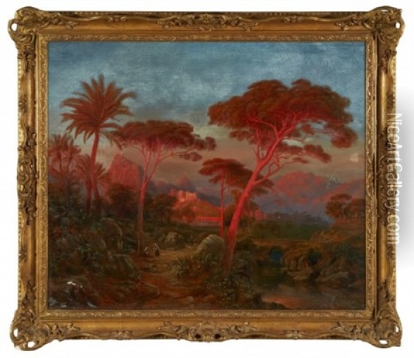 The Cedars Of Lebanon Oil Painting - Ludwig Neuhoff