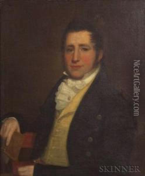 Portrait Of A Gentleman. Oil Painting - Jacob Eichholtz