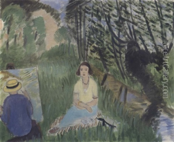 Seance Au Bord Du Ruisseau Oil Painting - Henri Matisse