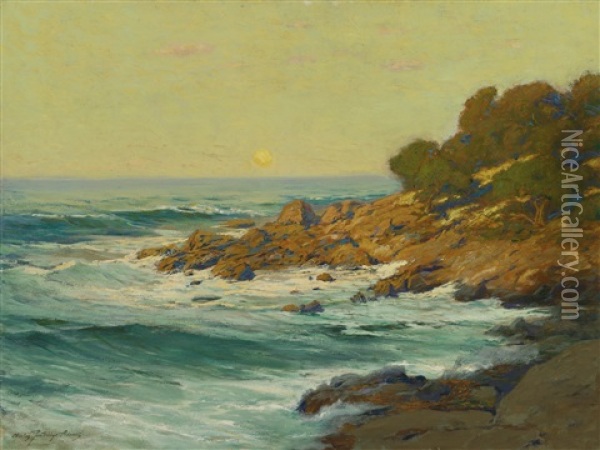 Sunset Light Near Monterey Oil Painting - Charles Partridge Adams