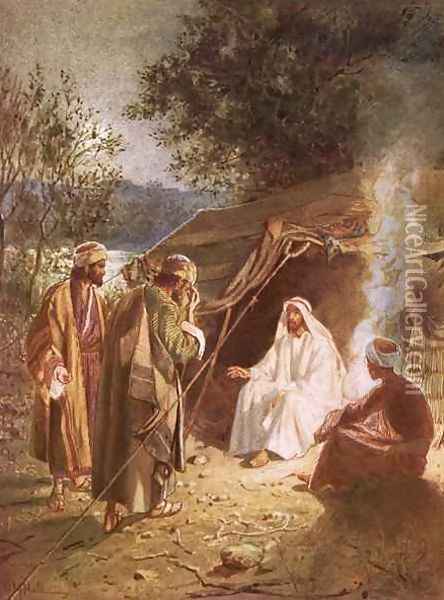 Jesuss lodging on the banks of the Jordan Oil Painting - William Brassey Hole