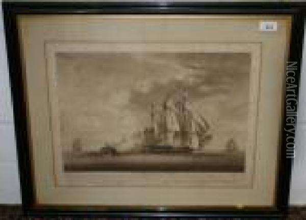 Naval Scene Oil Painting - Robert Dodd