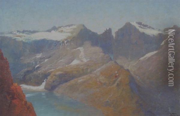 Kennedy Falls At Dawson Pass Oil Painting - John Fery