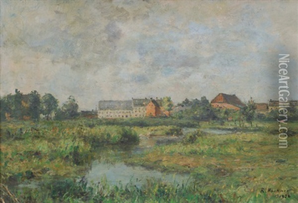 The Pond In Wedel Oil Painting - Rudolf Hoeckner